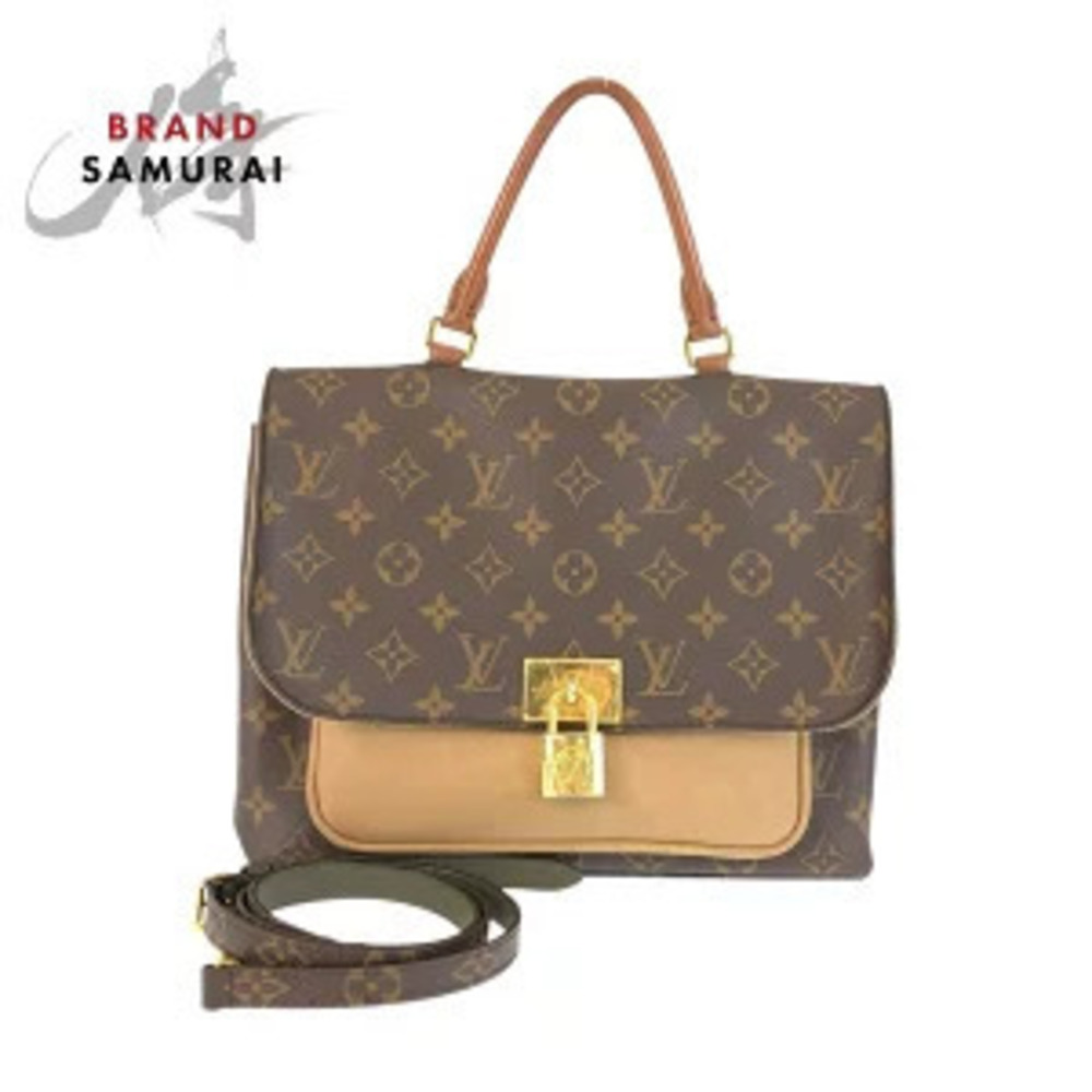 Louis Vuitton Monogram Marignan Brown Leather Handbag Shoulder Bag